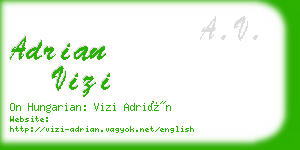 adrian vizi business card